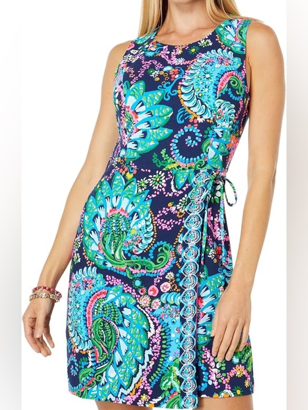 Lilly Pulitzer Donatella Shift Dress Multi Take Me to the Sea Engineered Woven